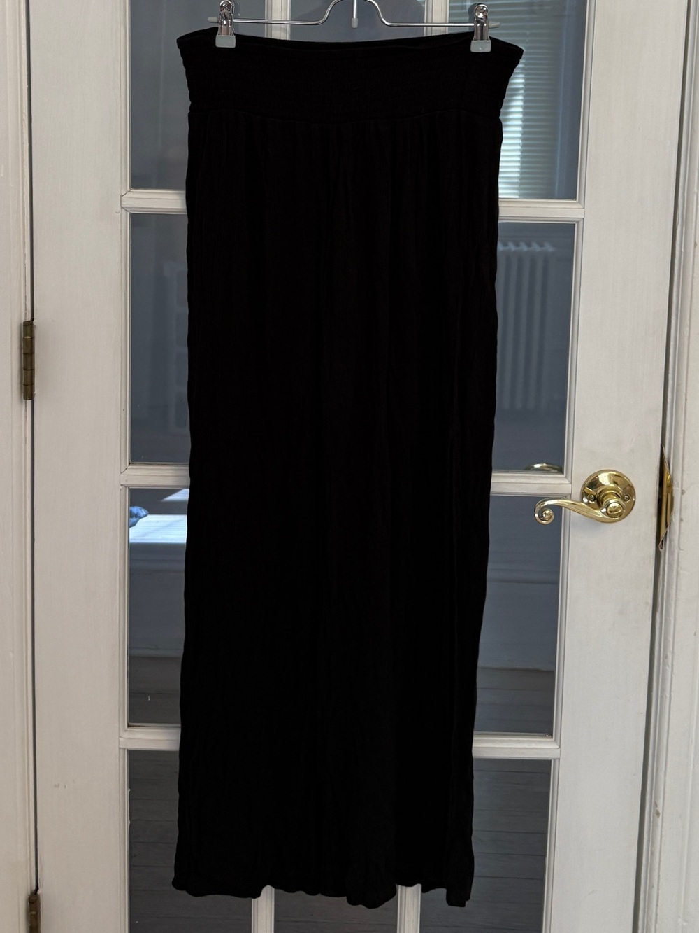 KONA SOL Women’s Black Knit Wide Leg Casual Pants Size L